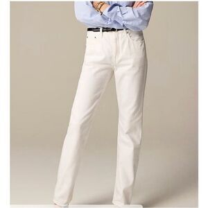 NWT J. Crew 2024 Mid-Rise Straight Jean in 1984 Rigid White Denim Size 28T